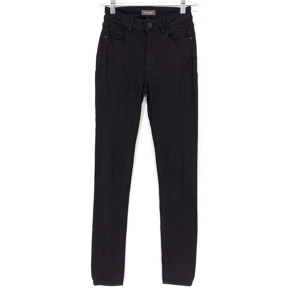 DL1961 Florence Women's Sz 25 Mid Rise Instasculpt Skinny Denim Jeans Black Hail - Picture 2 of 9